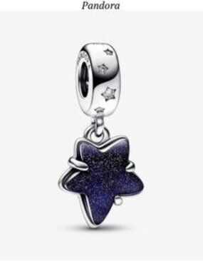 Pandora Celestial Galaxy Star Murano Dangle Charm